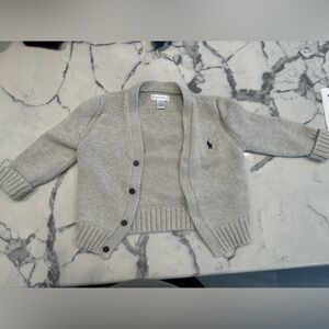 Baby boy polo Ralph Lauren cardigan 18 months Heather color